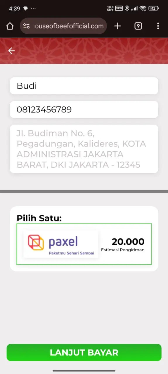 ProjectDetails.houseofbeef.screenshots.checkout.title